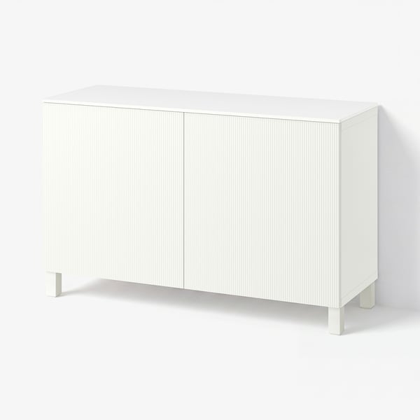 BESTÅ Storage combination with doors, white/Förvaltare white, 47 1/4x16 1/2x29 5/8 "