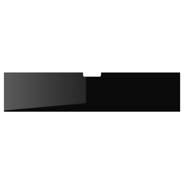 BESTÅ Top panel for TV, glass black, 70 7/8x15 3/4 "
