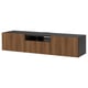 BESTÅ TV bench, black-brown Lappviken/brown walnut effect, 70 7/8x16 1/2x15 3/8 "