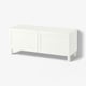 BESTÅ TV bench with doors, white/Pipmakare white, 47 1/4x16 1/2x18 7/8 "