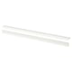 Two white rectangular aluminium handles positioned horizontally. Modern minimalist design, powder-coated.