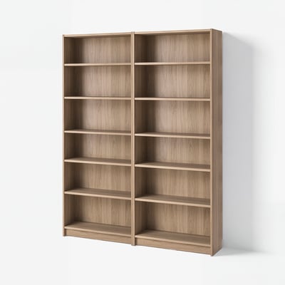 BILLY Bookcase combination, oak effect, 63x11x79 1/2 "