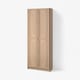 BILLY / OXBERG Bookcase with doors, oak effect, 31 1/2x11 3/4x79 1/2 "