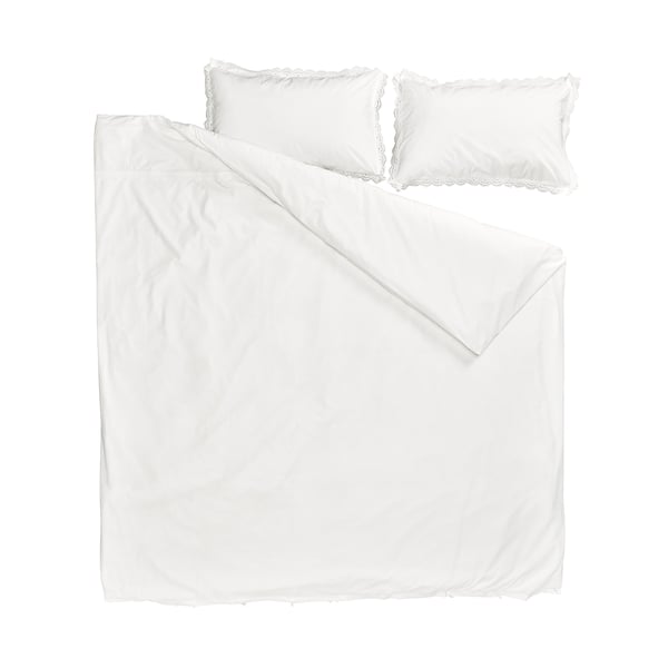 BIRGITTARÖNN Duvet cover and pillowcase(s), white, Full/Queen (Double/Queen)