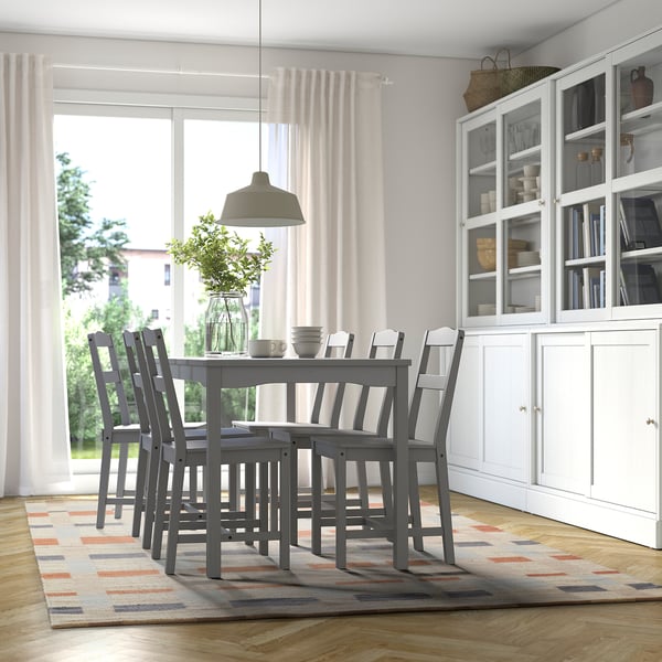 BLÅLJUS Rug, flatwoven, handwoven natural/gray/brown check, 6 ' 7 "x9 ' 10 "