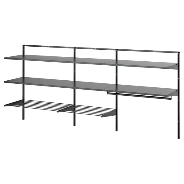 BOAXEL Laundry combination, anthracite/metal, 89 1/2x15 3/4x39 5/8 "