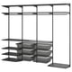 BOAXEL Wardrobe combination, anthracite, 96 3/8x15 3/4x79 "