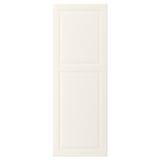 A BODBYN cabinet door in cream off-white, featuring bevelled panels and a smooth lacquered surface.