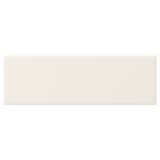 BODBYN white kitchen cabinet; bevelled panels, smooth lacquered off-white fiberboard.