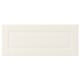 BODBYN off-white cabinet doors, classic bevelled panels, easy-clean lacquered surface.