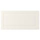 BODBYN off-white cabinet door, rectangular with bevelled edges, smooth lacquered surface.