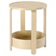 BORGEBY round side table, light birch, simple elegant design, storage shelf.
