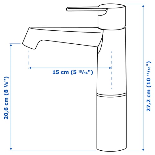Illustration with measurements for the product: BROGRUND.