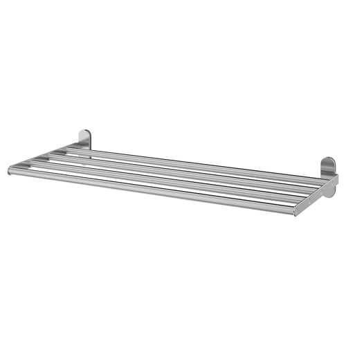 BROGRUND stainless steel wall shelf, sleek and minimalist design, ideal for bathroom storage.