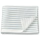 BROKGINST towel, white with blue stripes, folded, cotton.