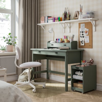 BRYTNING Desk, green, 43 1/4x20 7/8x29 1/2 "