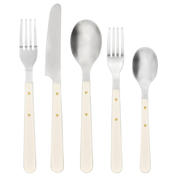 DOFTSKÖLD 20-piece cutlery set, off-white