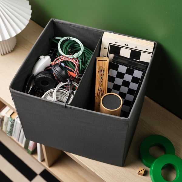 DRÖNA Divider for storage box, dark gray, 13x13 "