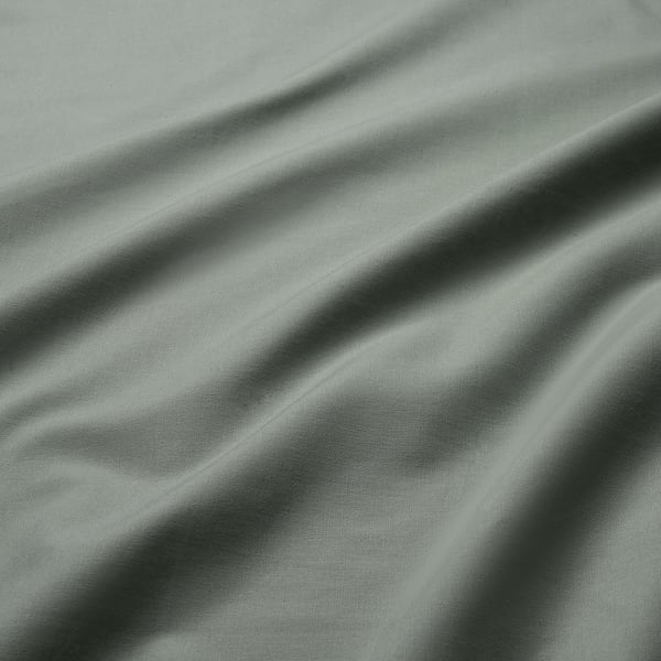 DVALA Fitted sheet, gray-green, Twin X-long