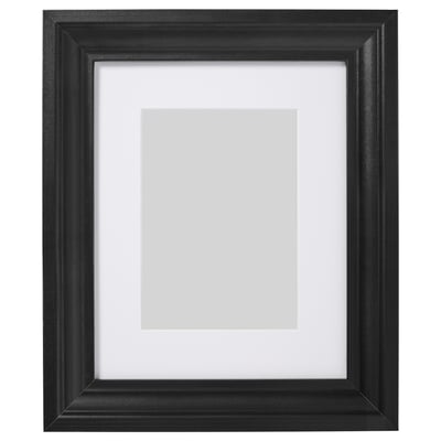 Black rectangular picture frame with white mat.