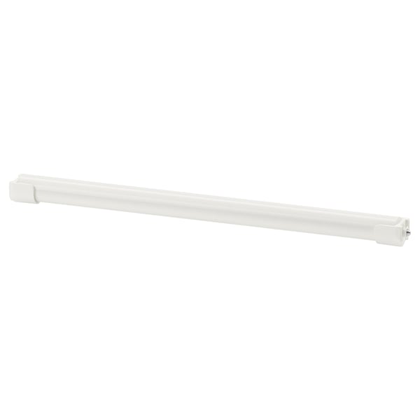 ELVARLI clothes rail, white, made of steel and plastic, long with rectangular design.