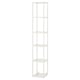 A white ENHET storage shelf with five clear glass shelves, designed for kitchen, bath, or laundry organisation.
