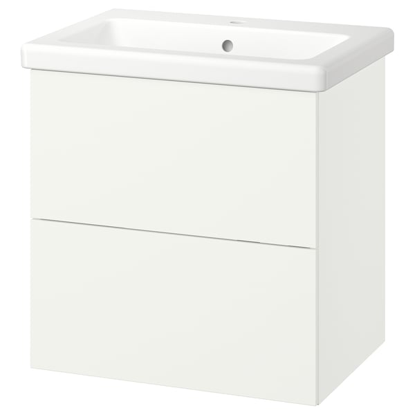 ENHET / TVÄLLEN Vanity with drawers, white, 25 1/2x19 1/8x26 "