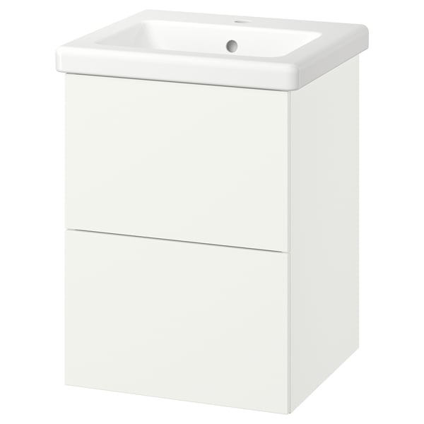 ENHET / TVÄLLEN Vanity with drawers, white, 19 5/8x19 1/8x26 "