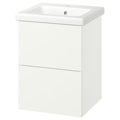 ENHET / TVÄLLEN Vanity with drawers, white, 19 5/8x19 1/8x26 "