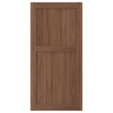 Brown walnut cabinet door, classic design, wood-like foil.