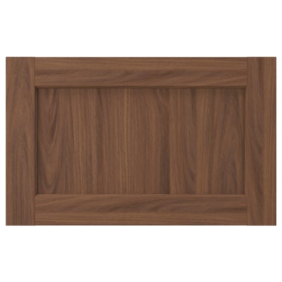 ENKÖPING cabinet in walnut-brown, rectangular, wooden texture design.