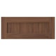 An ENKÖPING brown walnut wooden cabinet door with a framed design. Its made of fibreboard and a subtle grain pattern on durable foil.