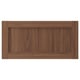 Brown walnut ENKÖPING cabinet door, framed with woodgrain foil for durability and easy cleaning.
