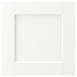 ENKÖPING white cabinet door, classic design with subtle wood texture, square shape.