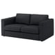 FINNALA dark grey sofa, modern design, fabric, two seats, clean lines, comfy.