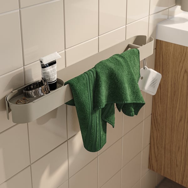 FLORSJÖN Towel rail, beige, 24 ½ "