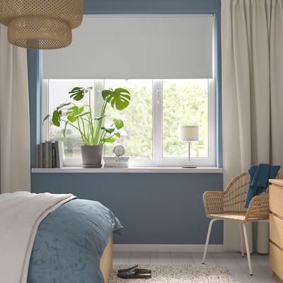 FÖNSTERBLAD Blackout roller blind, white, 52x61 "