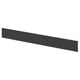 Black kitchen plinth, rectangular, flat surface, made from recycled plastic materials.