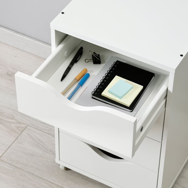 FRIIDROTT Drawer unit on casters, white, 13 3/4x22 "