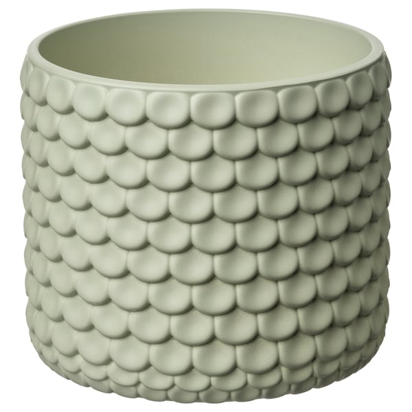 GLACIÄRBJÖRN Plant pot, light green, 3 ½ "