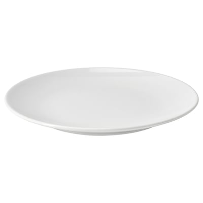 GODMIDDAG white round dinner plate, simple, stylish stoneware.