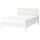 GULLABERG white wood bed frame, traditional design, slatted headboard, sturdy legs.