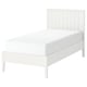 A white GULLABERG traditional bed frame with a classic design, sturdy wooden legs, and a high headboard.