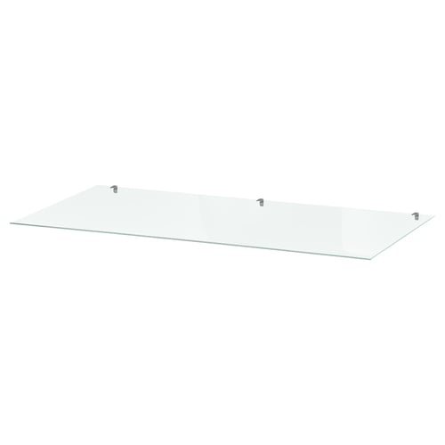 A clear GULLABERG glass top. Its square-shaped and made of tempered glass. Perfect for display or storage, it adds an elegant touch.
