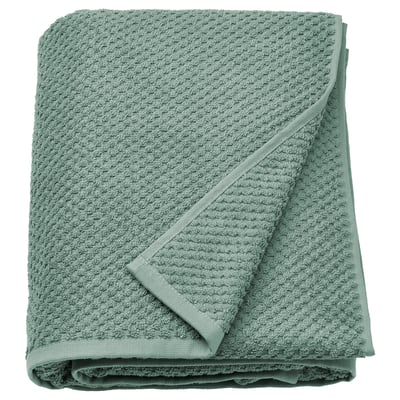 GULVIAL green towel, folded, 100% cotton, soft, thick.