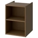 Brown HAGAÅN wooden open cabinet, rectangular shape, simple design.