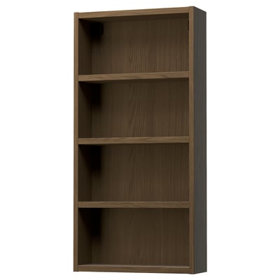 Wooden wall cabinet with 4 shelves, ideal for bathrooms, easy access.
