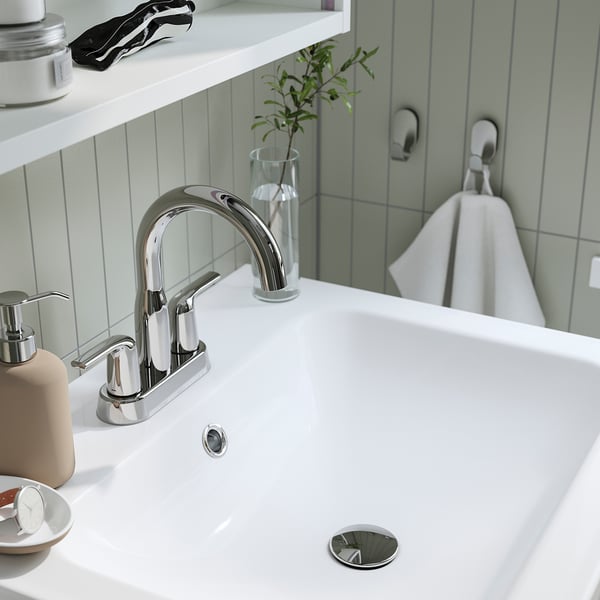 HAVBÄCK / ORRSJÖN Vanity with drawers, white, 25x21 3/4x27 5/8 "