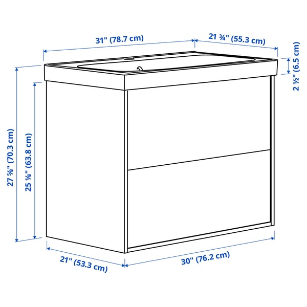 HAVBÄCK / ORRSJÖN Vanity with drawers