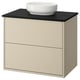 HAVBÄCK / VINDELÄLVEN Vanity with drawers, beige/black marble effect, 31x21 1/2x30 5/8 "